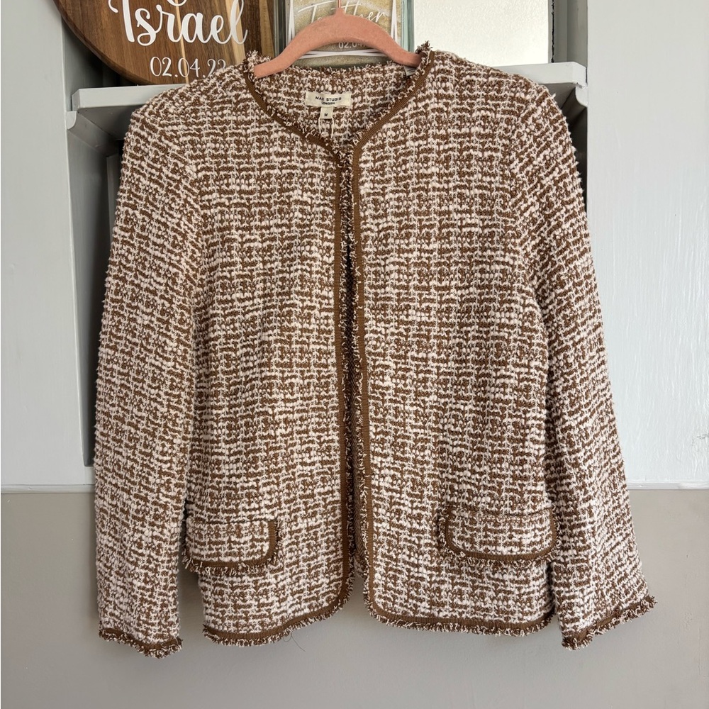 MAX STUDIO - Women's Brown Tweed Jacket